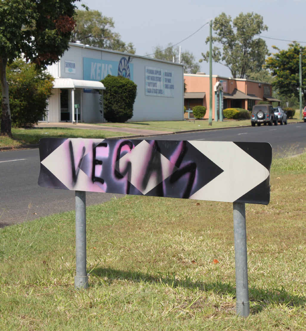 TAGGED: Signs on Roberts St were targeted earlier this week. TAGGED: Signs on Roberts St were targeted earlier this week.